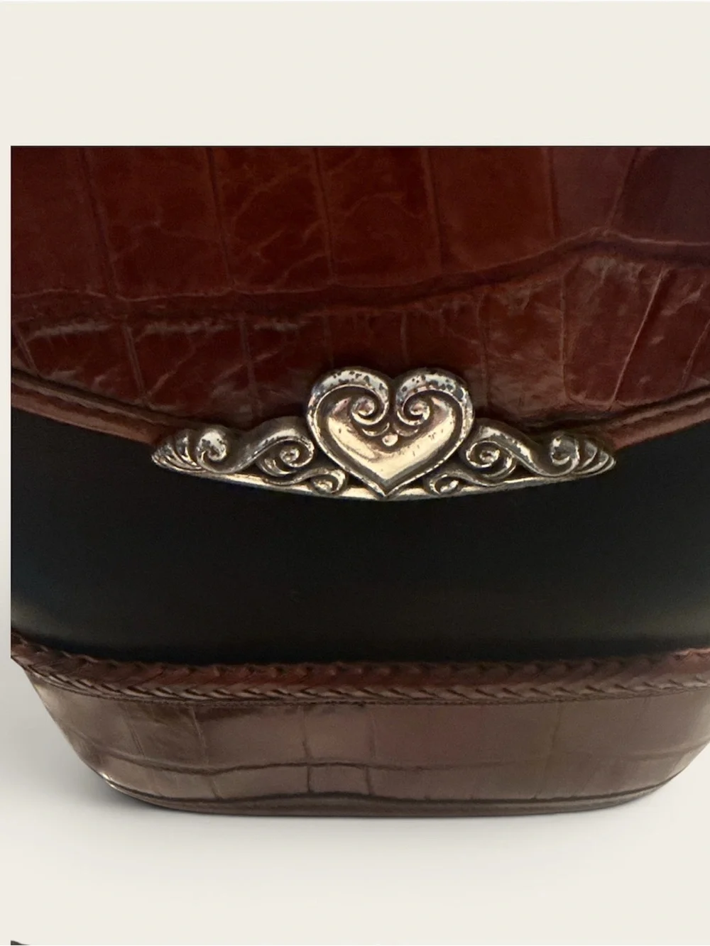 Brighton Crocodile Leather Crossbody Purse
